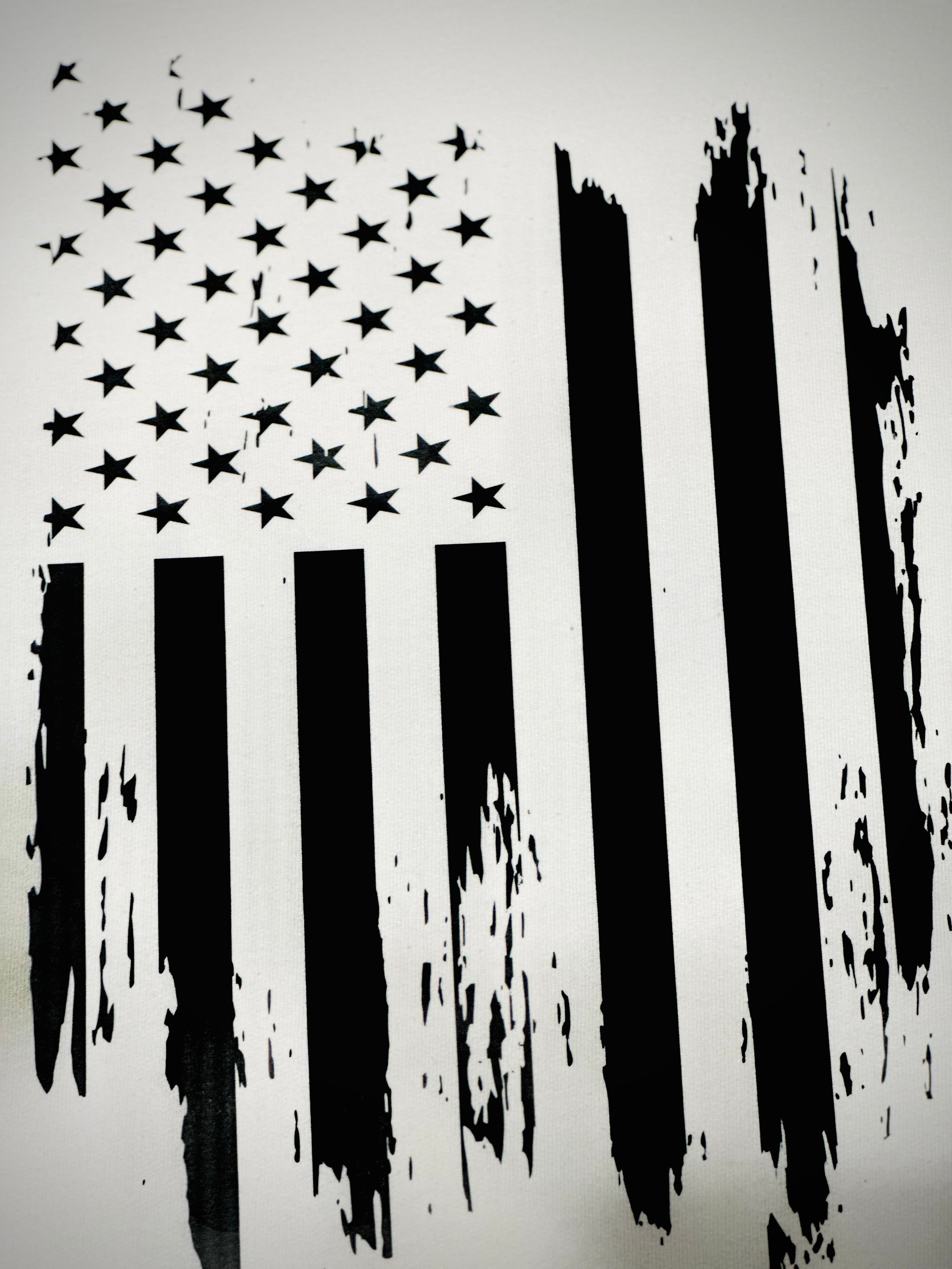 Lightweight Black & White Flag Fleece