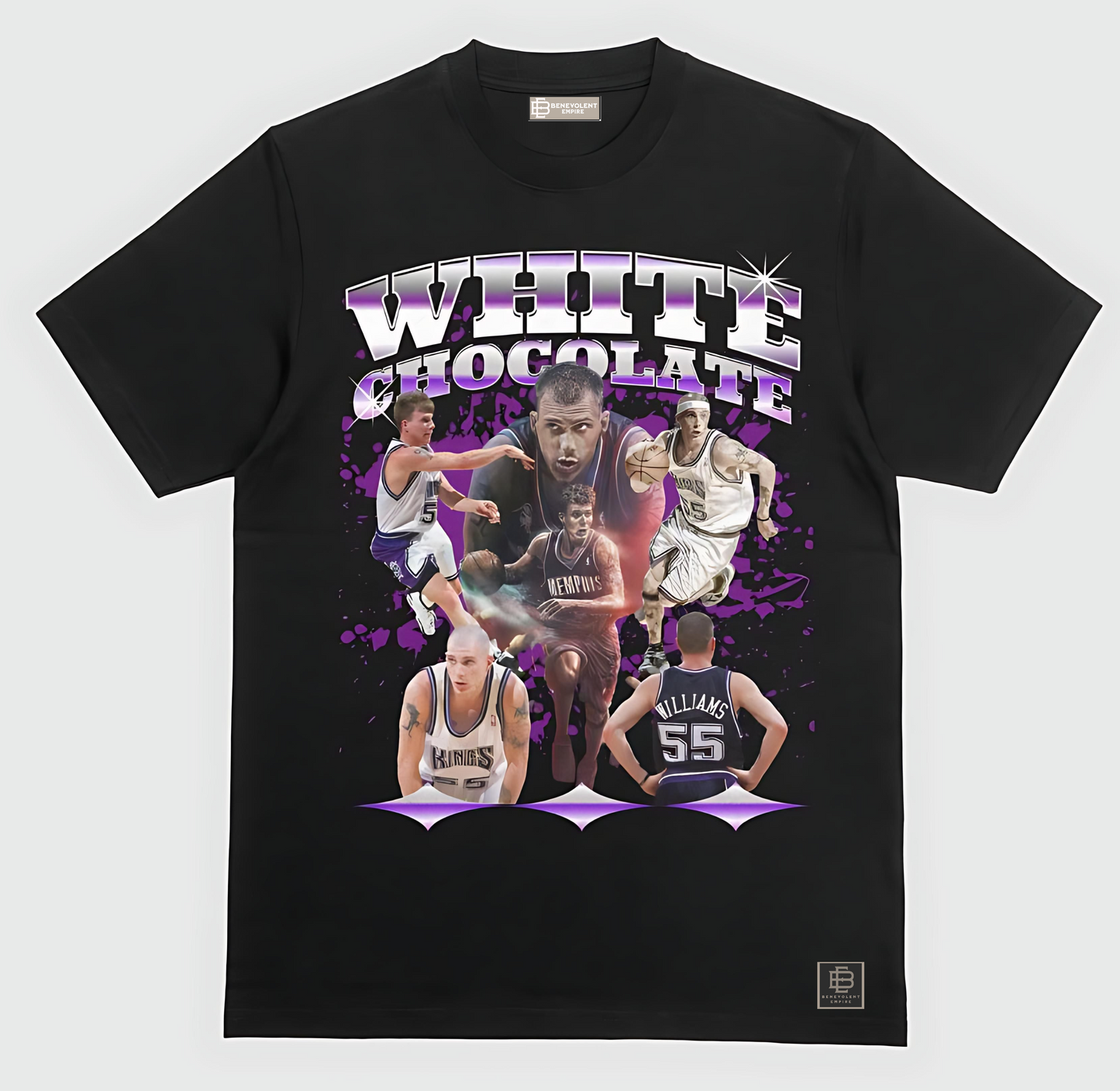 "White Chocolate" NBA Jason Williams Halftone Heavyweight Premium T-Shirt