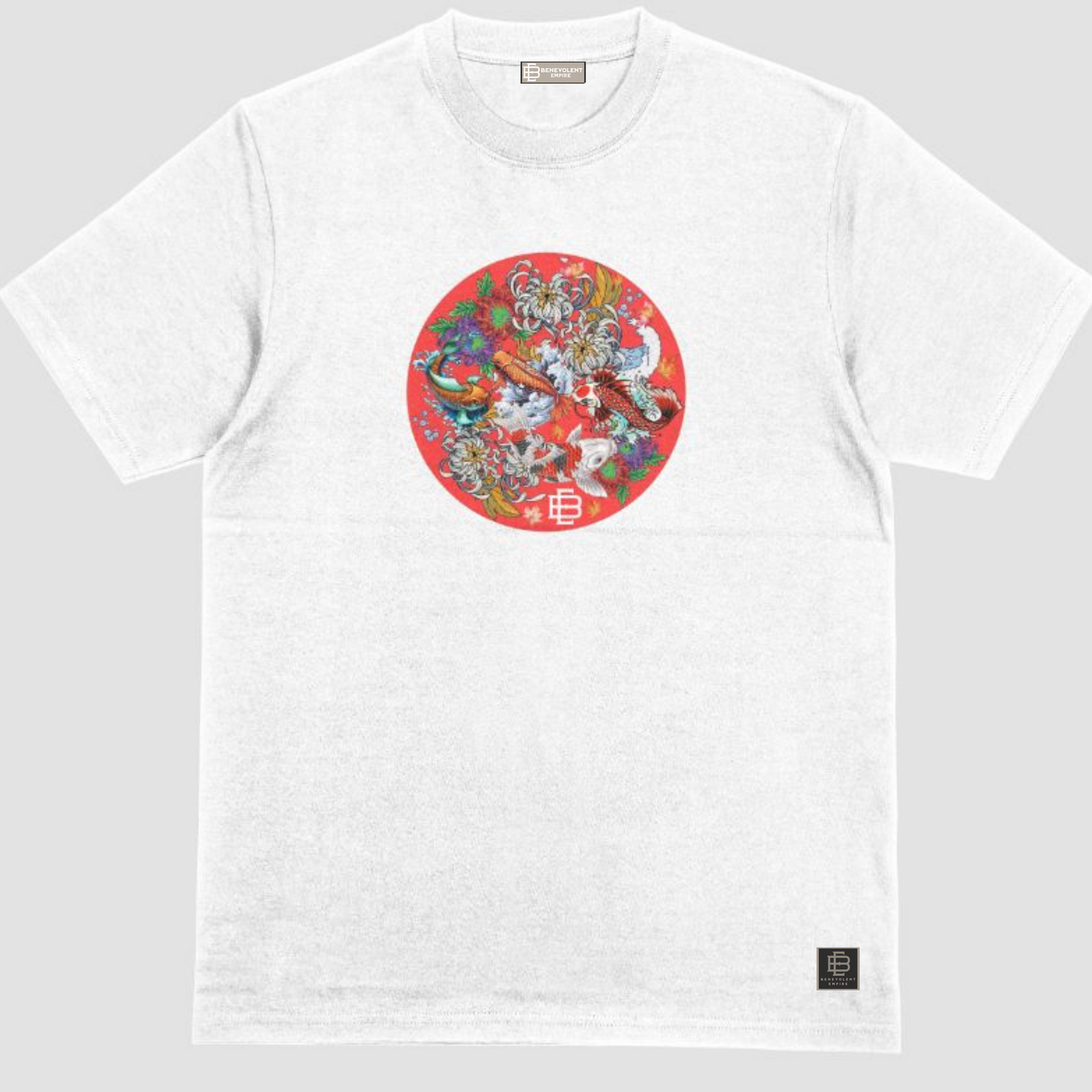 Circle of Koi T-Shirt White Knockout