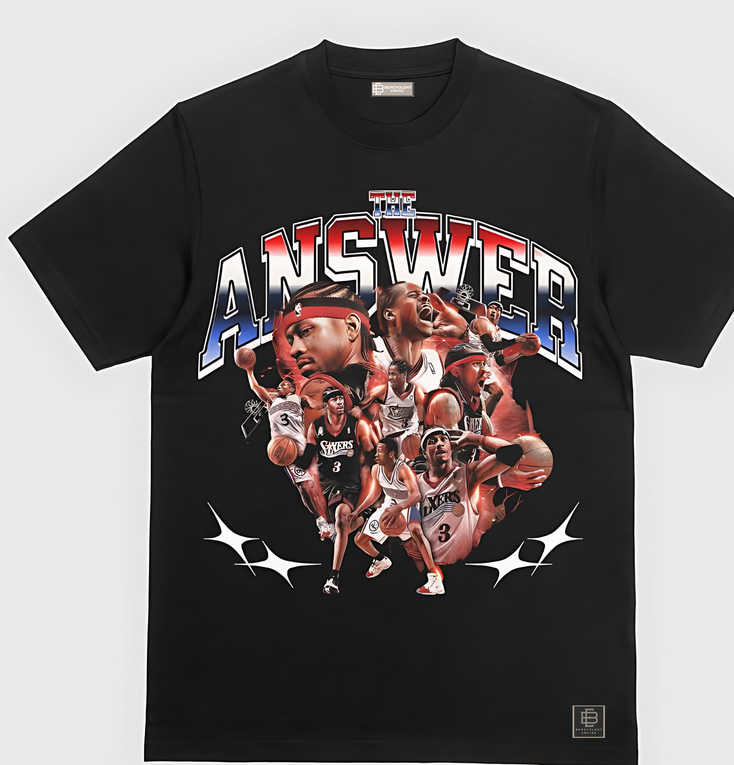 "The Answer" NBA Allen Iverson Halftone Heavyweight Premium T-Shirt