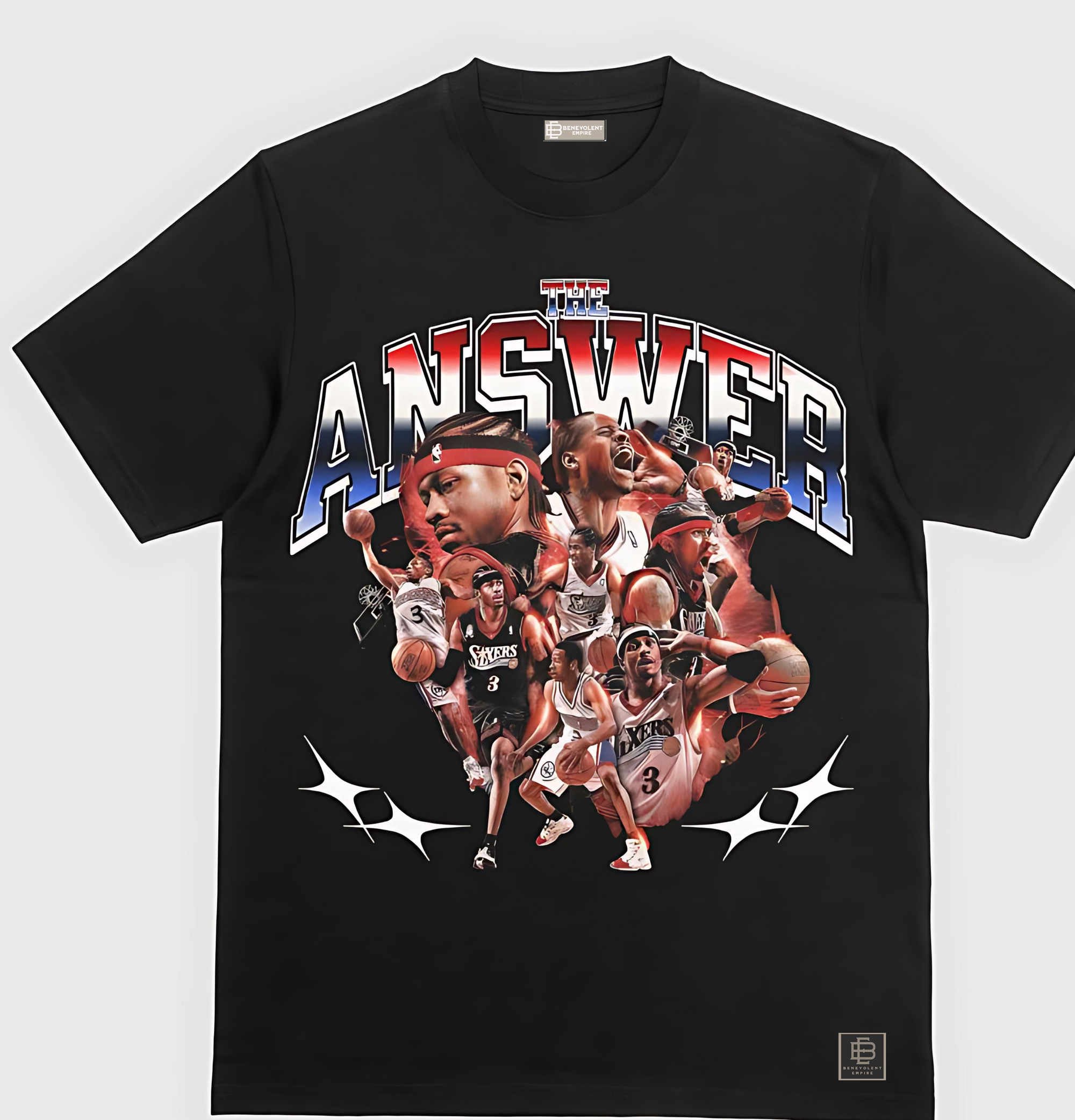 "The Answer" NBA Allen Iverson Halftone Heavyweight Premium T-Shirt