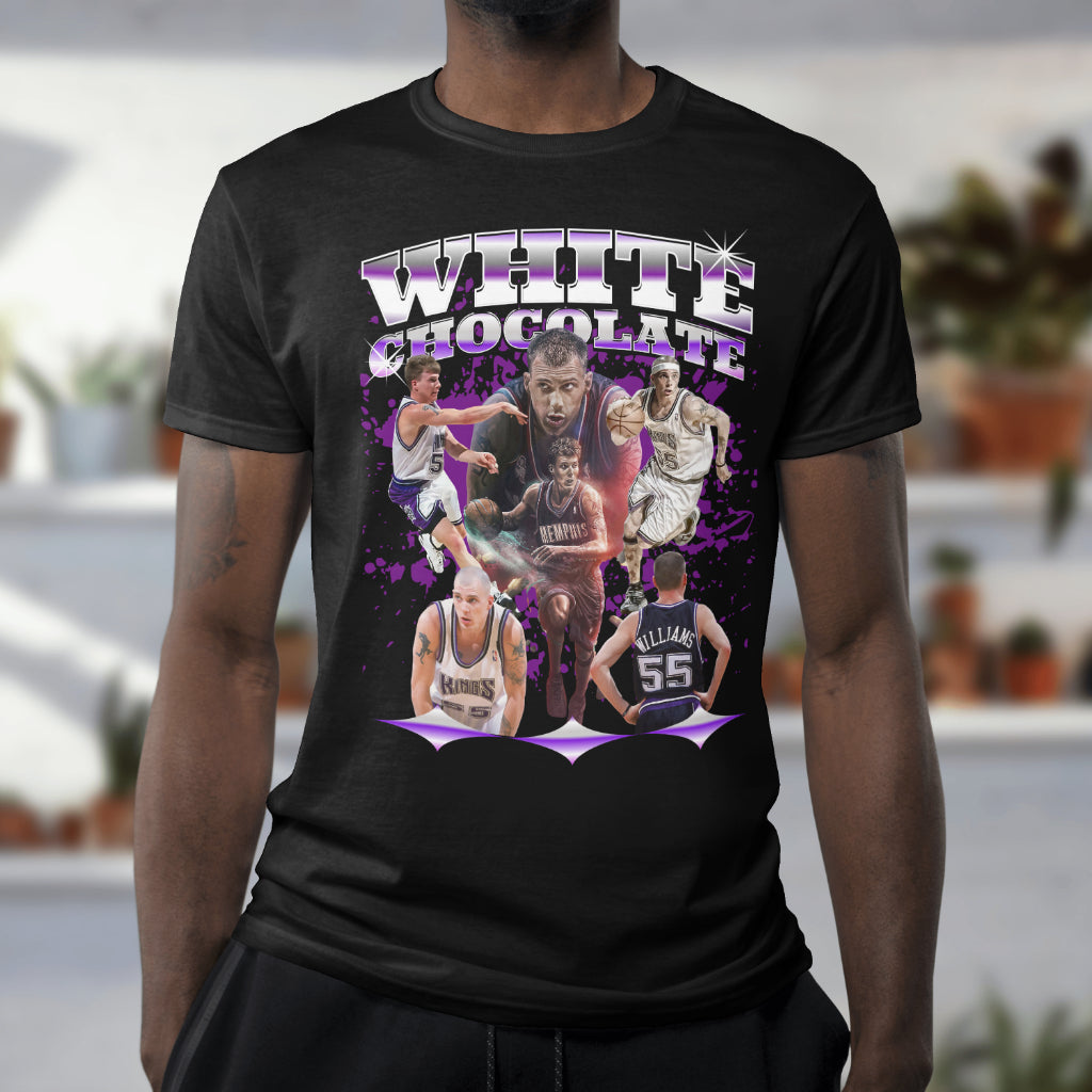 "White Chocolate" NBA Jason Williams Halftone Heavyweight Premium T-Shirt