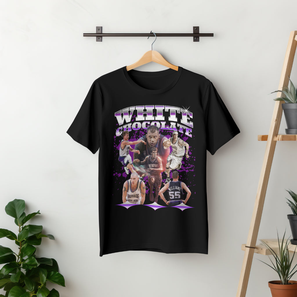 "White Chocolate" NBA Jason Williams Halftone Heavyweight Premium T-Shirt
