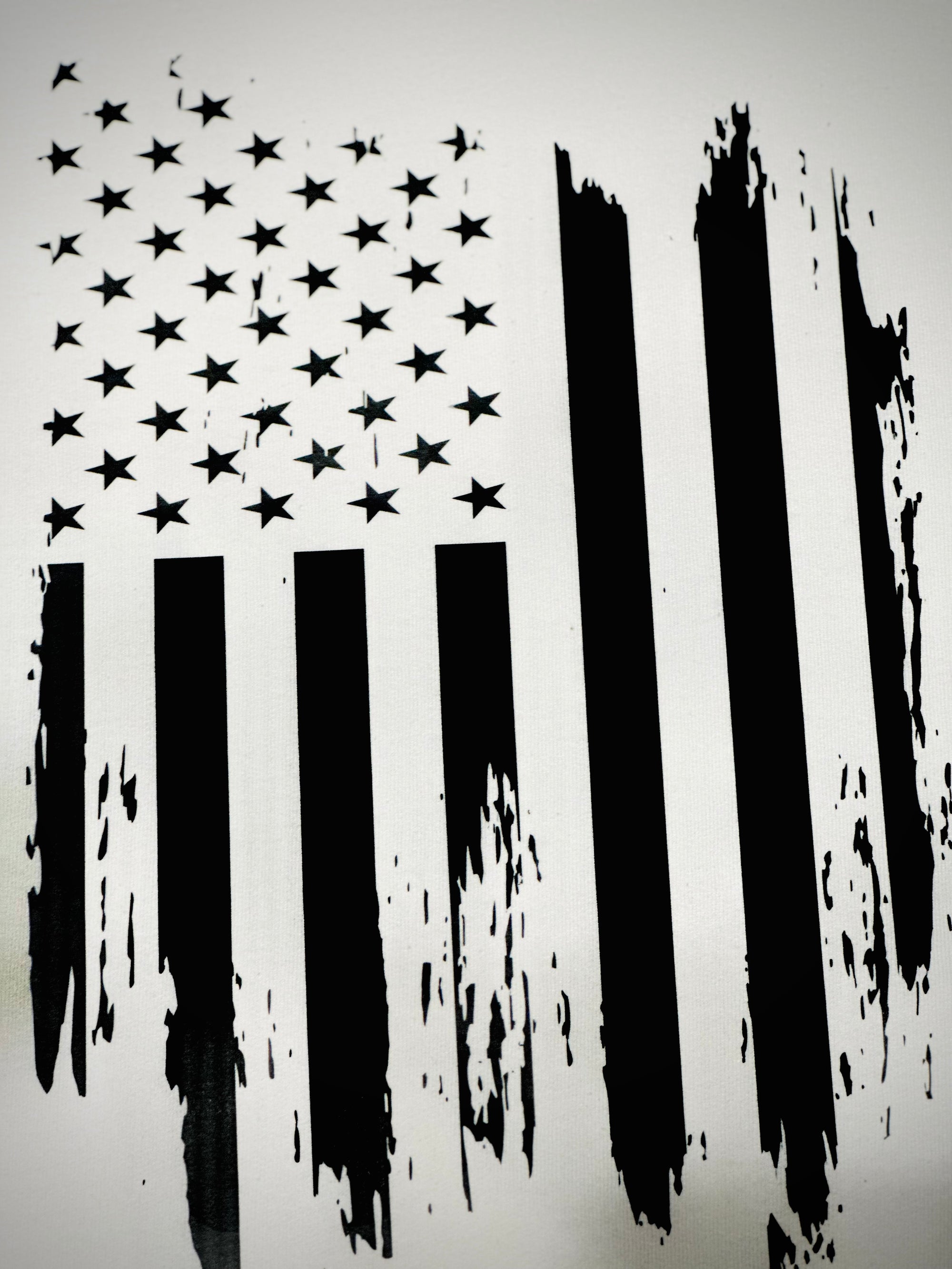 Lightweight Black & White Flag Fleece
