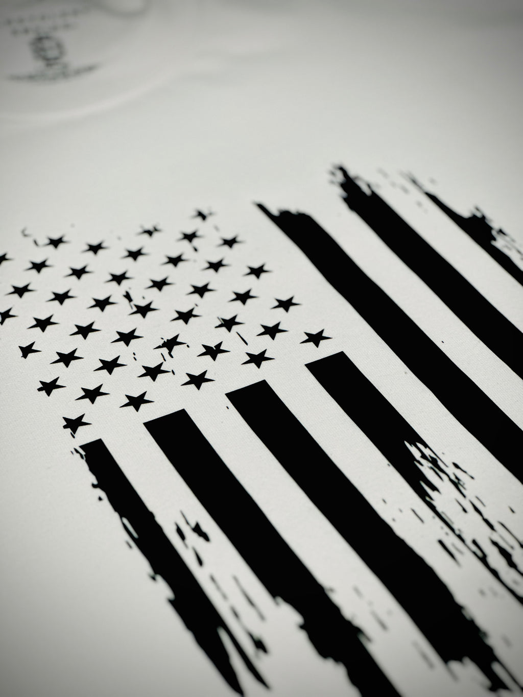 Lightweight Black & White Flag Fleece