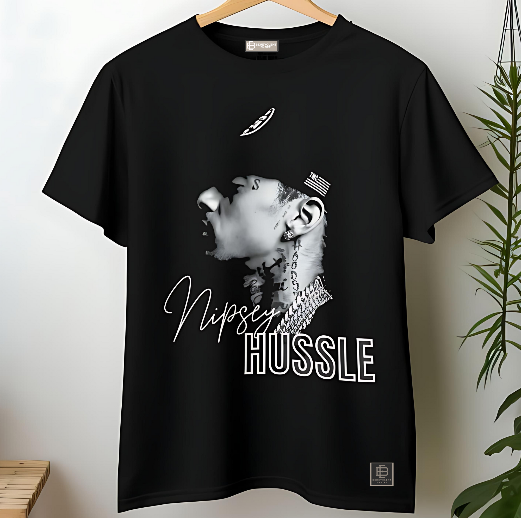 Nipsey Hussle Premium Halftone T-Shirt Knockout Black