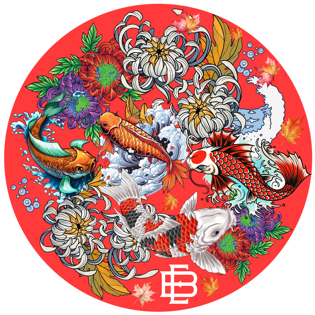 Circle of Koi T-Shirt White Knockout